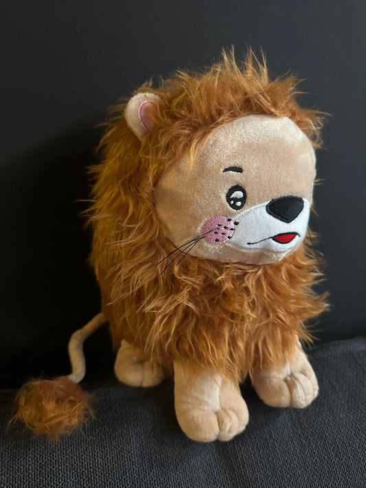 Shaggy lion cuddly toy 25cm tall